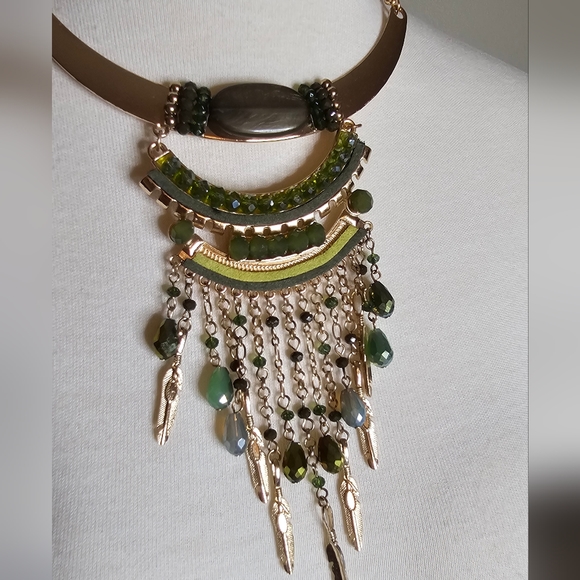 Olive Green Wrapped Silk Cording 16-26 inch Necklace 10528A